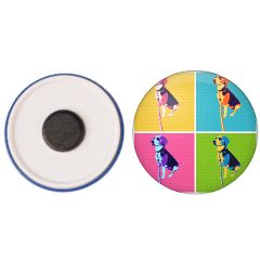Pop art on our round magnet