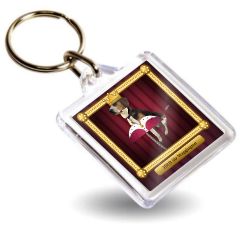 A royal portrait on our square key ring
